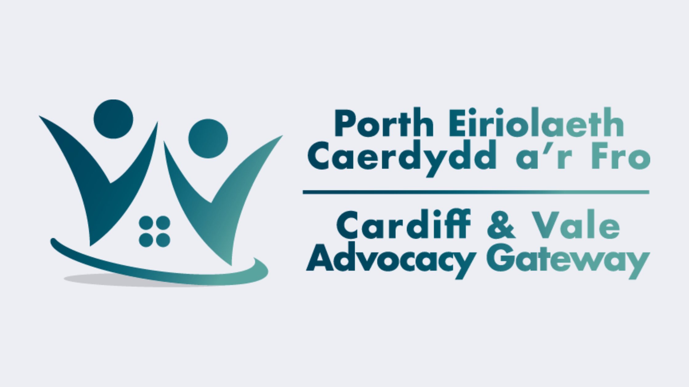 Cardiff and Vale Advocacy Gateway logo on a light grey background