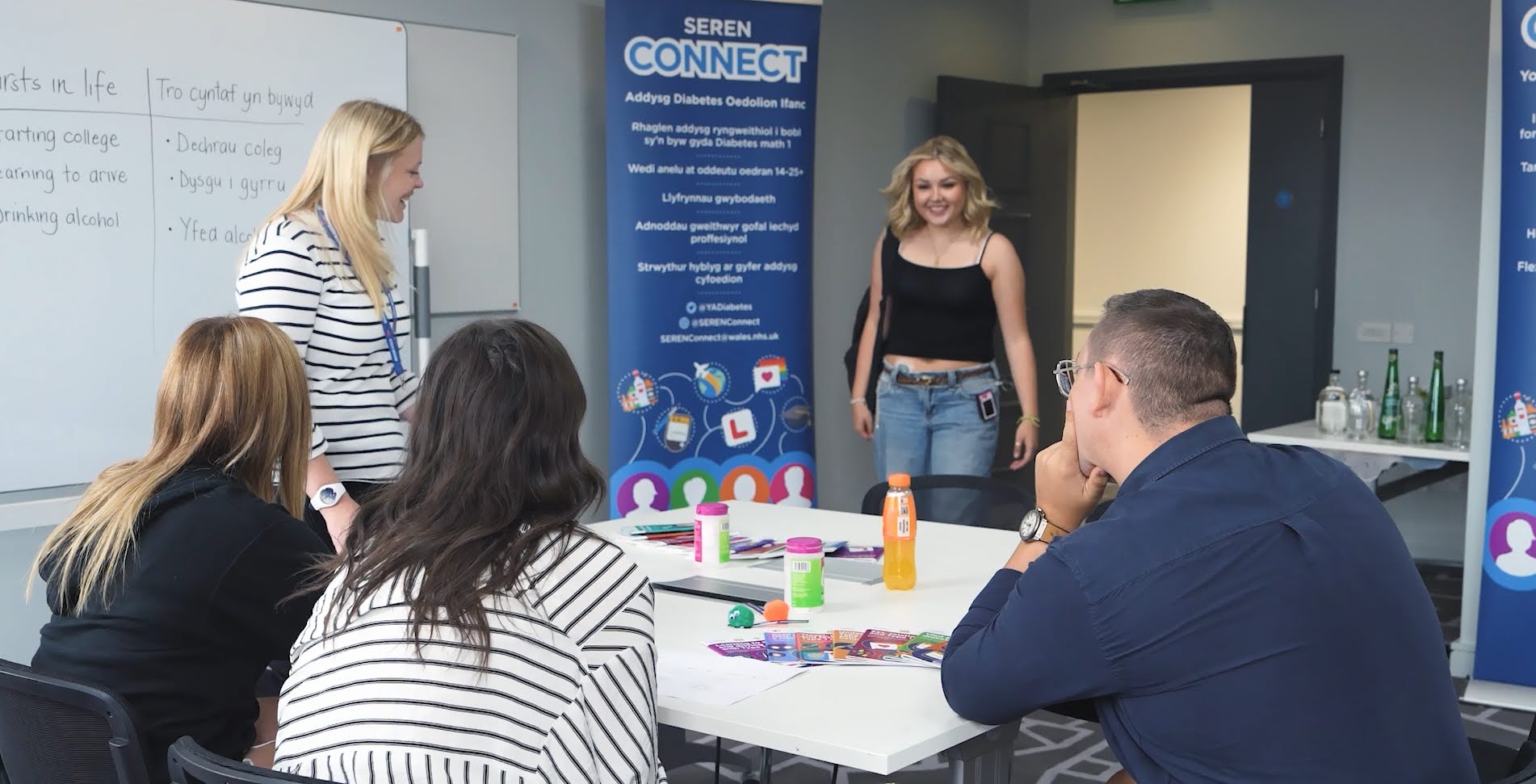 Young people and professionals working together to co-produce the videos