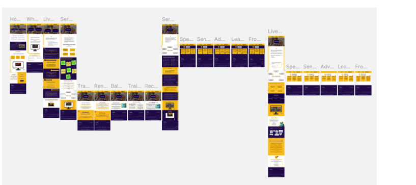 Screenshot of a Figma page planning out the St Giles toolkit