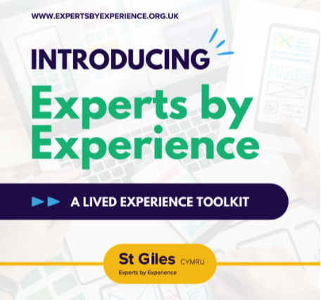 Social media post to introduce the Experts by Experience a lived experience toolkit by St Giles