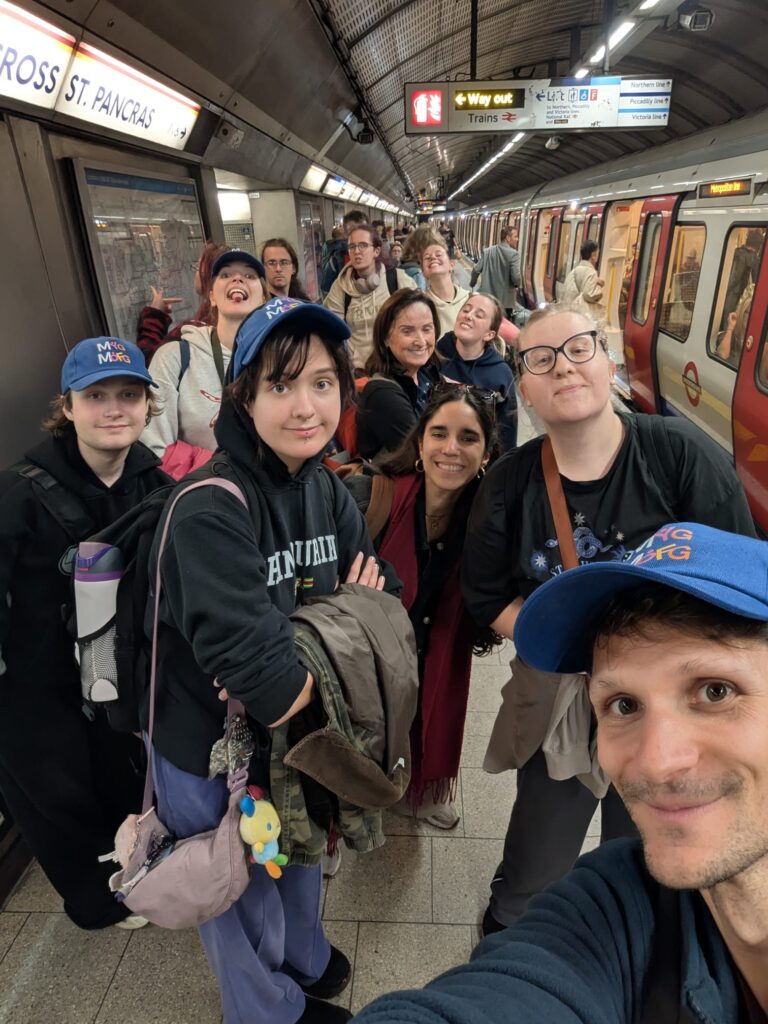 Selfie with peer service designers at Kings Cross